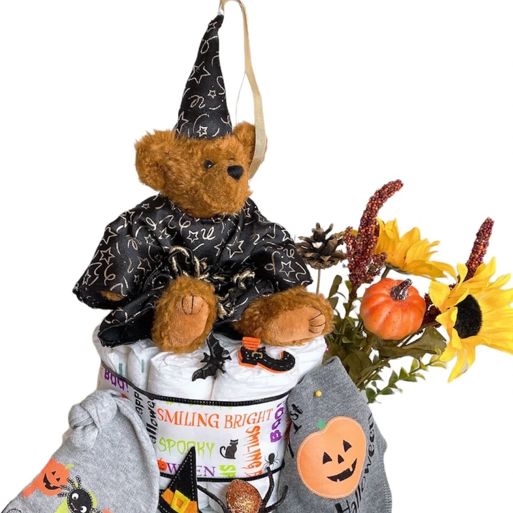 Halloween Diaper Cake, Baby Shower Gift
